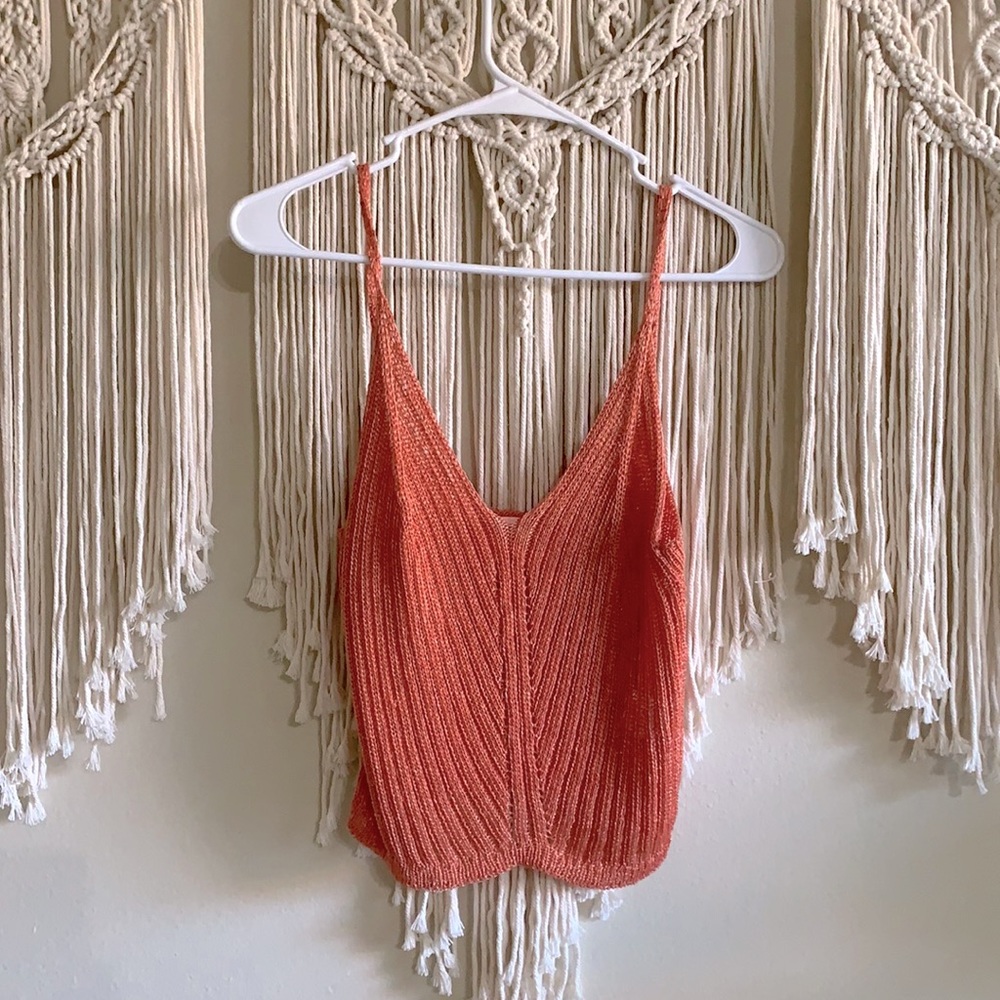 Orange crop top